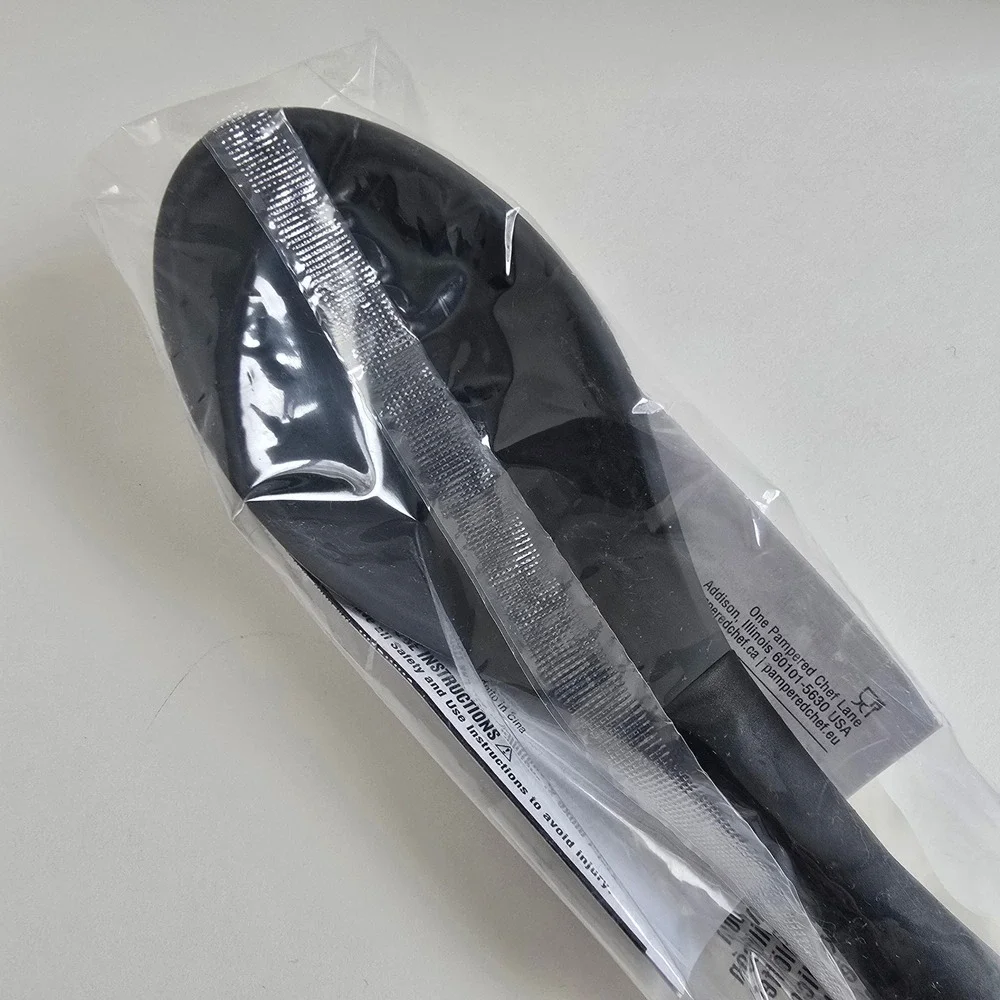 Pampered Chef Silicone Spoon 100684 Black Heat Resistant Kitchen Utensil